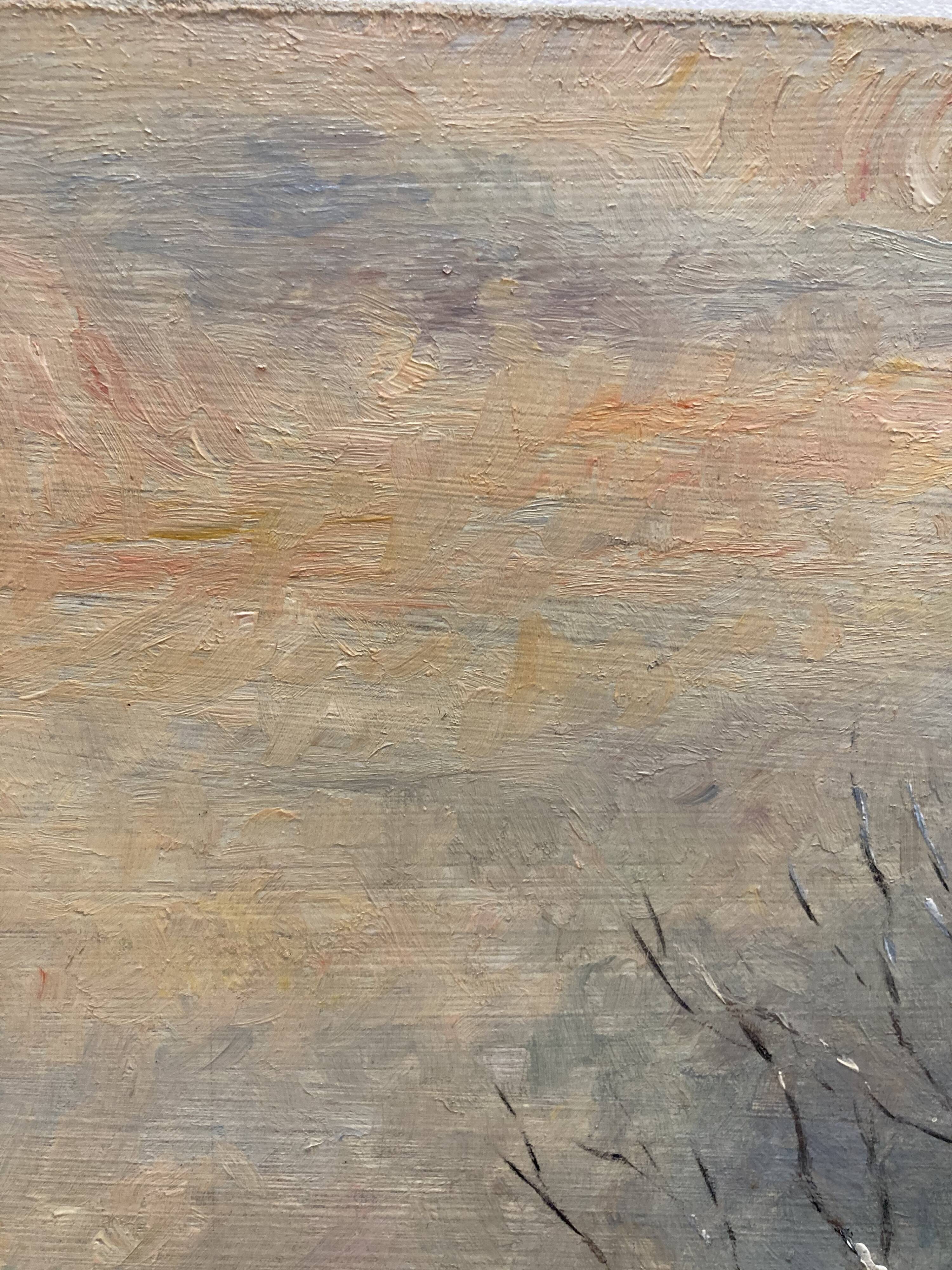 Peinture de paysage sous la neige