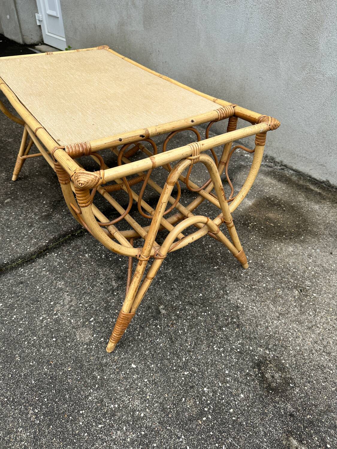 Rattan coffee table