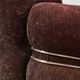 Brown velvet and chrome sofa, designed by Adriano Piazzesi, Italy, 1980s.