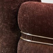 Brown velvet and chrome sofa, designed by Adriano Piazzesi, Italy, 1980s.