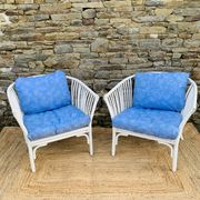 Salon rotin blanc