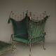 Postmodern Baroque style Armchair and Ottoman, 1980s