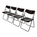 Vintage Ted Folding chairs Niels Gammelgaard for Ikea - Set of four - in Dark Brown