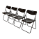 Vintage Ted Folding chairs Niels Gammelgaard for Ikea - Set of four - in Dark Brown