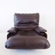 Ligne Roset Marsala brown leather armchair by Michel Ducaroy