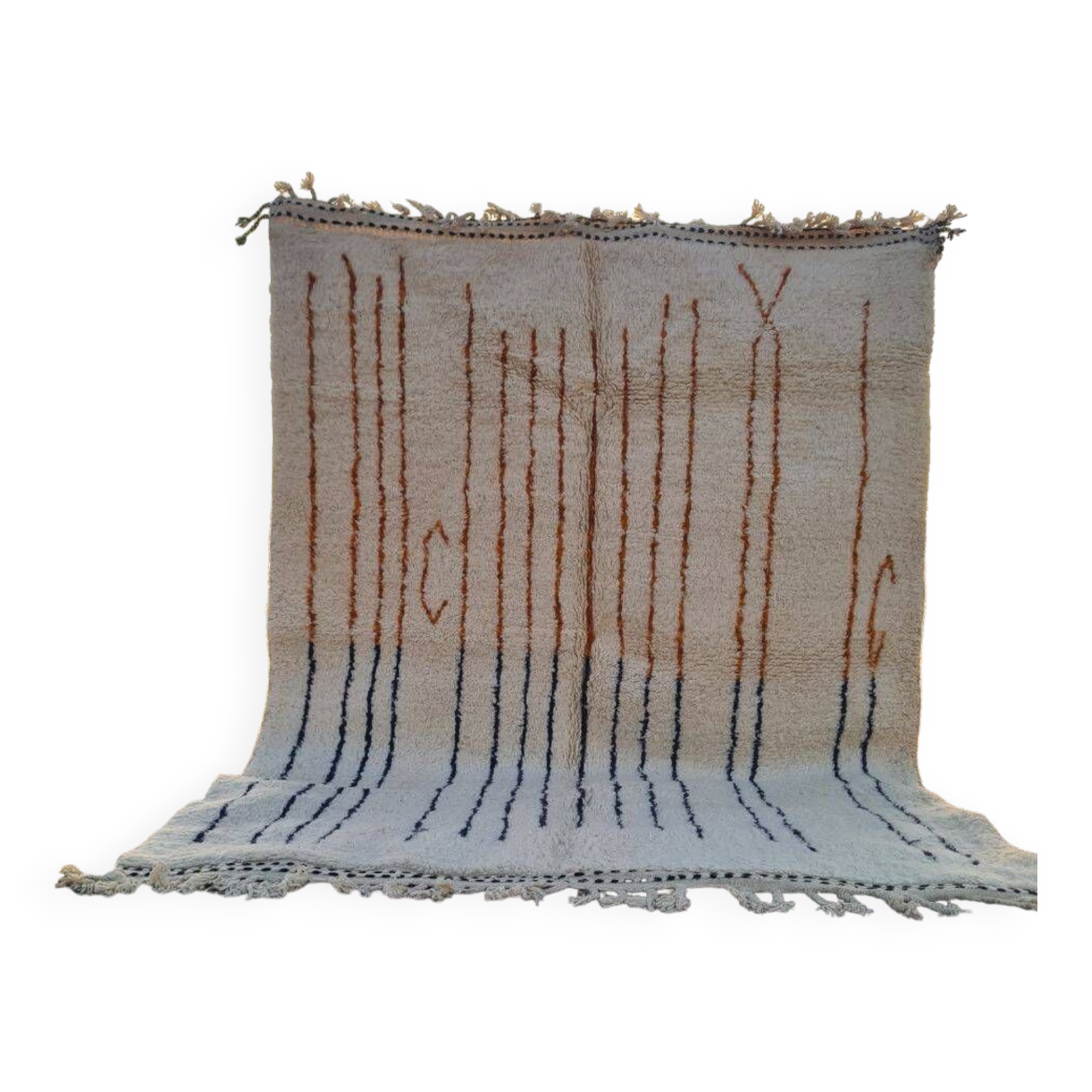 Handmade wool Berber rug 300X200 cm