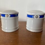 Salt & pepper shakers afibel porcelain empress made in france vintage