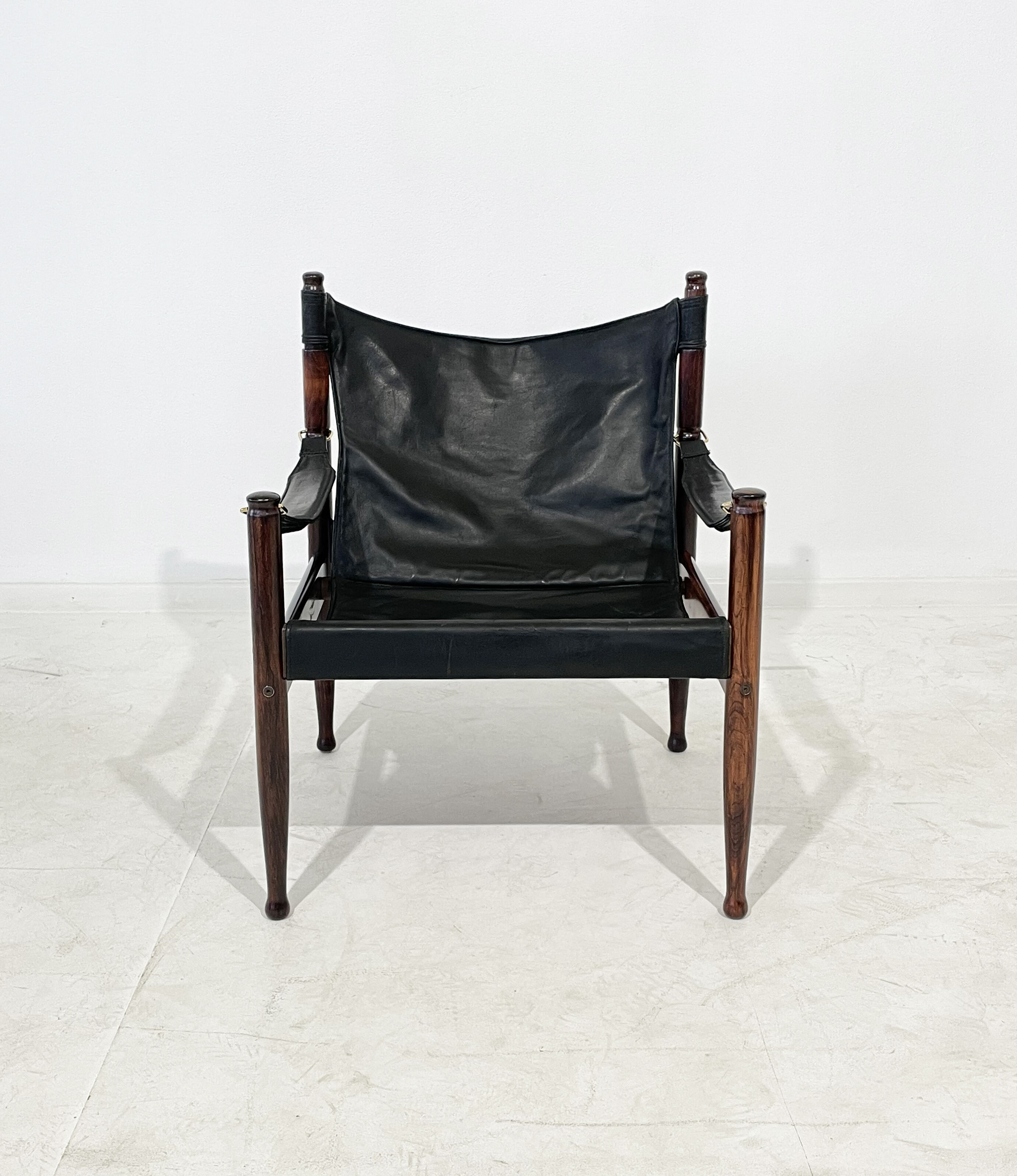 Erik Wørts for Niels Eilersen rosewood and leather lounge chair