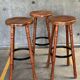 Trio de tabourets de bar en bois Bernkop