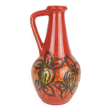 bay keramik 1960's 70's vintage VASE red yellow black lava pattern model 67