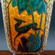 Vase "Archer et cerf" en verre Marcel Goupy, Paris 1925-28