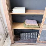 XXL industrial sideboard with glass doors