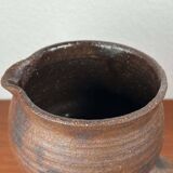 Carafe Vase de Pottery de Studio Allemand Brutaliste Mid-Century Modern par Gerhard Liebenthron, 1974