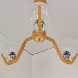 Mid-century Chandelier by Drevo humpolec,1970's.