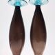 Pair of Brown and Aquamarine Murano Glass Candleholders, Italy