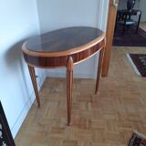 1930s Coffee Table in Blond Walnut and Rosewood