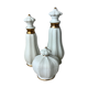 3 porcelain biscuit bottles from La Couleuvre art deco