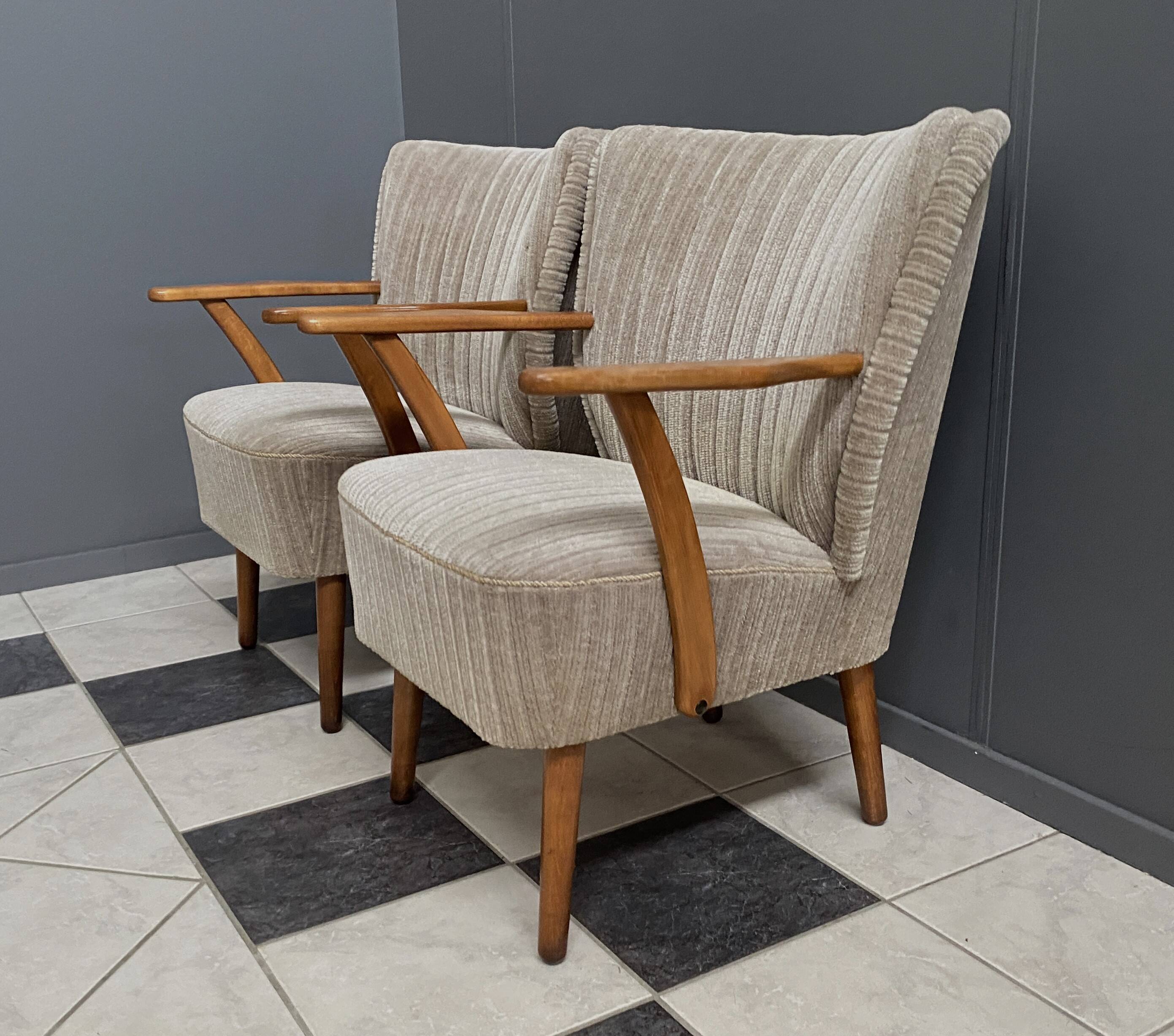 Set cocktail chairs with armrests 1960s