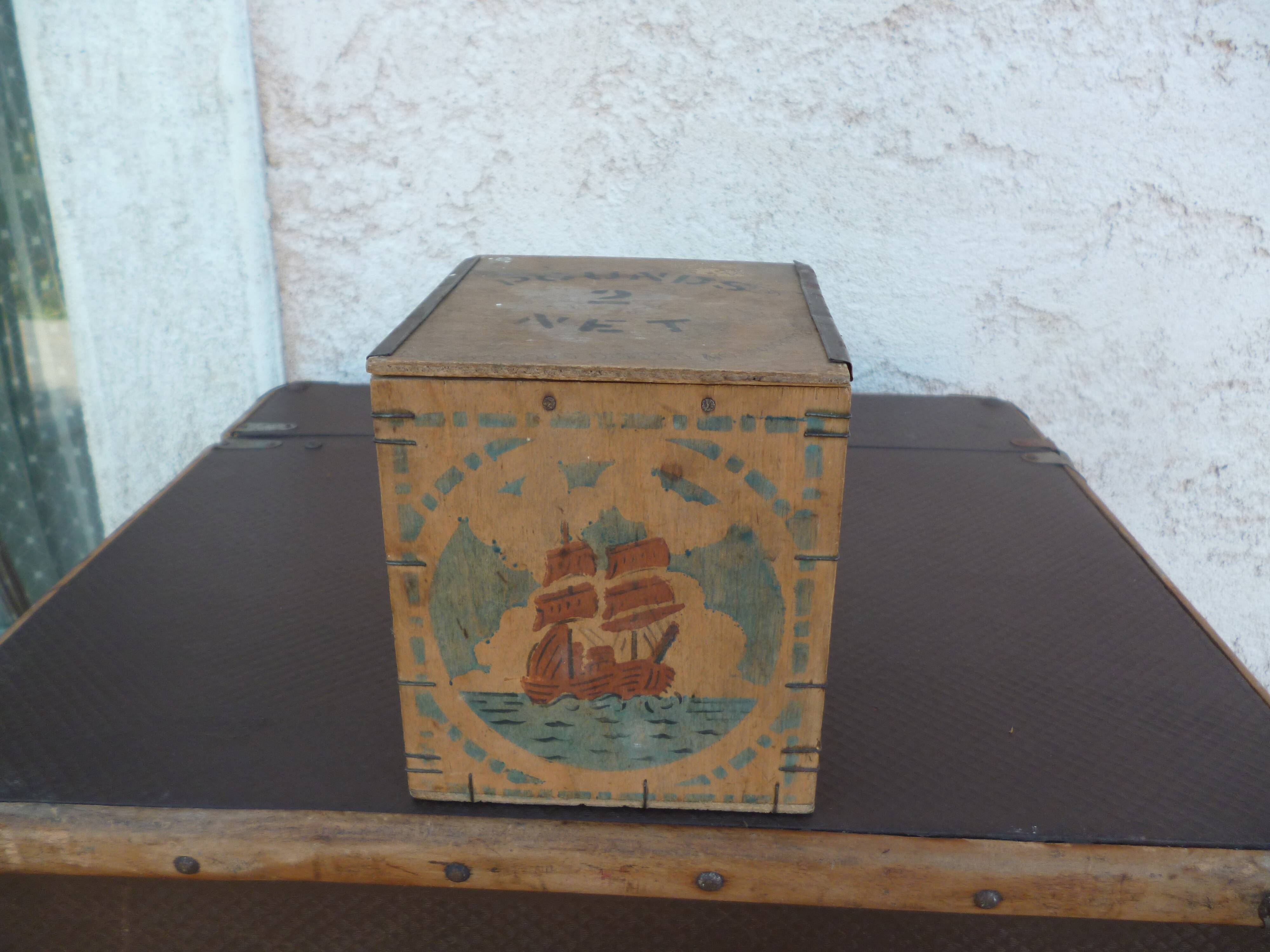 Old wooden transport crate