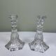 Paire de bougeoirs en verre