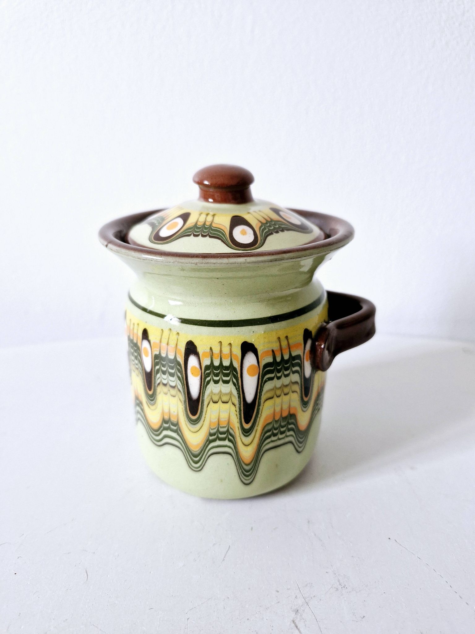 Moutardier vintage bulgare céramique Troyan