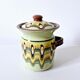 Vintage Bulgarian ceramic mustard pot Troyan