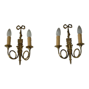 Paire d'appliques Louis XVI cor