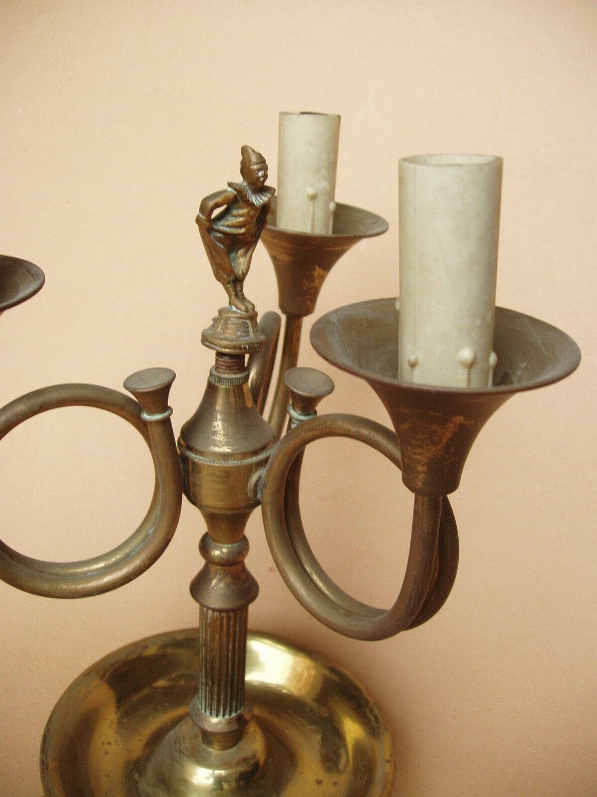 American table lamp 3 brass lights, 1950