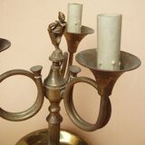 American table lamp 3 brass lights, 1950