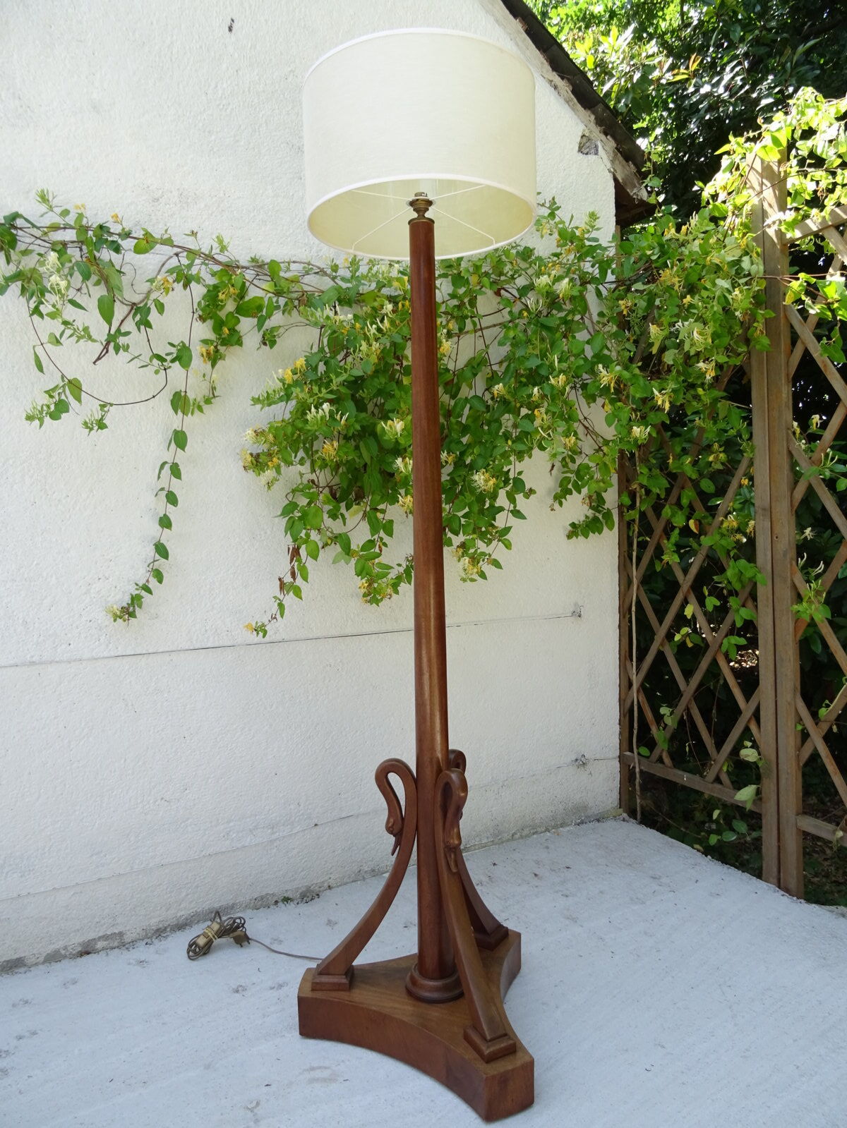 Lampadaire des années 30 en acajou