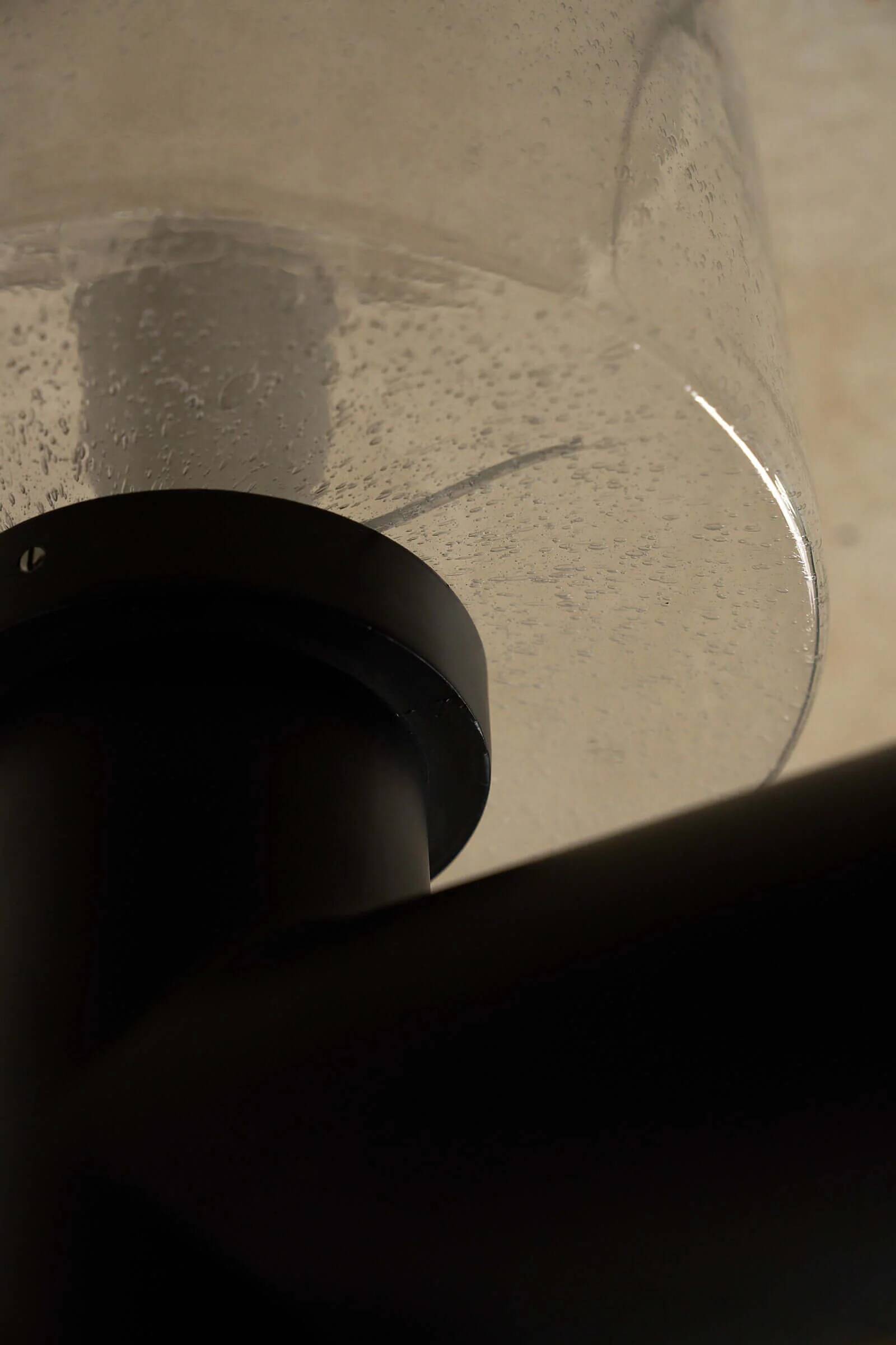 Glashütte Limburg conical bubble glass outdoor sconce
