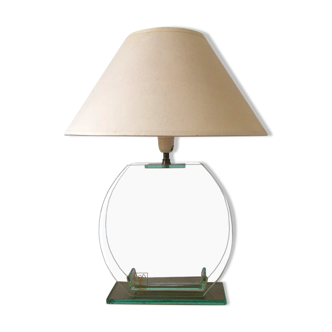 Lampe vintage en verre Phénix Créations années 90