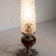 Lampe de table ou  de chevet de 1960 céramique verre métal argenté