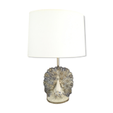 Ceramic peacock lamp from the 70s
