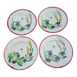 4 assiettes anciennes 1900 Sarreguemines