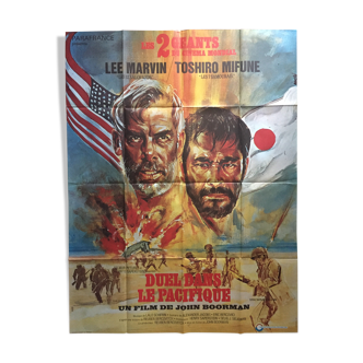 Affiche cinéma "Duel dans le Pacifique" Lee Marvin 120x160cm 1968