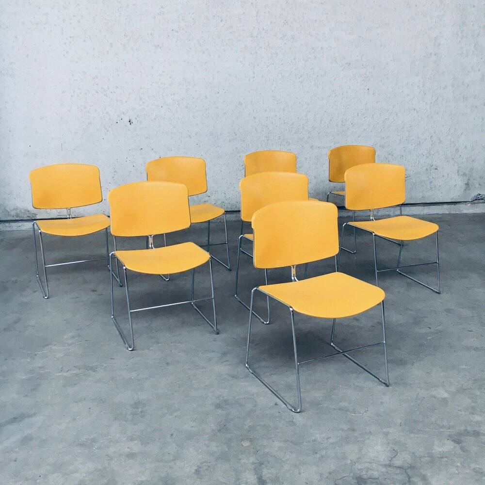 Max Stacker Conference & Office Chairs by Steelcase Strafor, 1980s, Set of 8