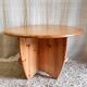 Round coffee table in solid pine - 1970s/80s
