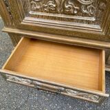 Spanish Renaissance patinated solid wood sideboard