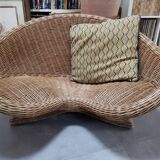 Fauteuil lotus de méditation en rotin