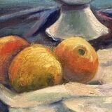 Leray, "In Front of the Window", fauvist still life, oil on canvas