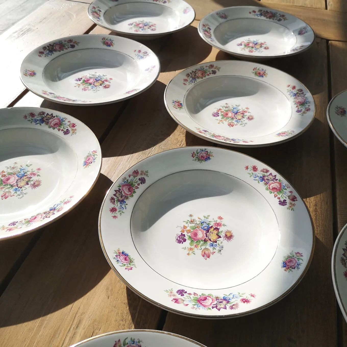 Serving 10 hollow plates from Sarreguemines