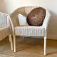 Paire de fauteuils en rotin blanc