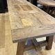 Tower antique oak farmhouse table - 250 by 90 cm