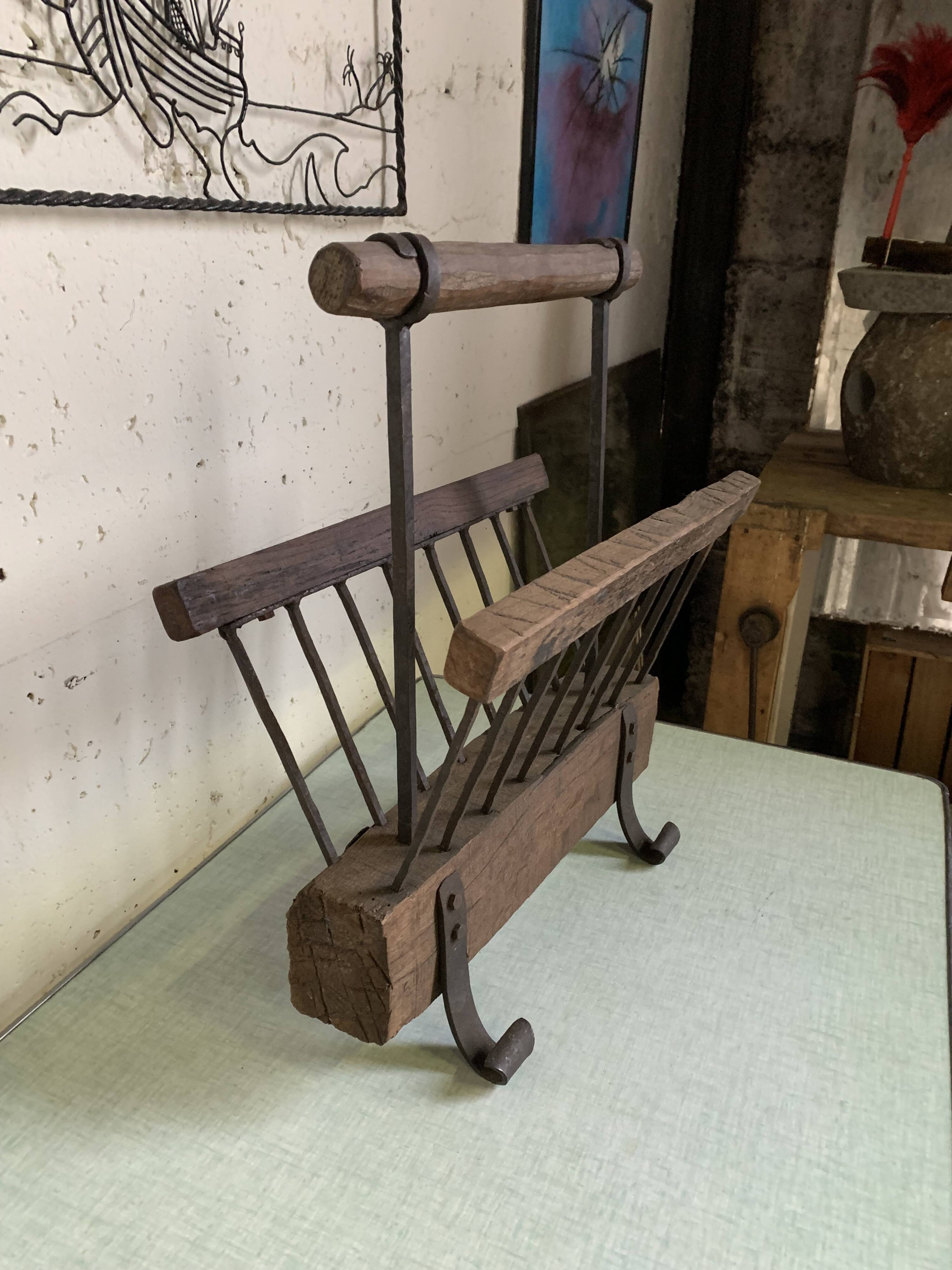 Brutalist magazine rack