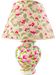 Vintage XXL lamp with pink flowers – Ceramic vase & matching lampshade
