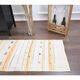Vintage Turkish Oushak Handmade Wool Cotton White Kilim Runner Rug 67x254