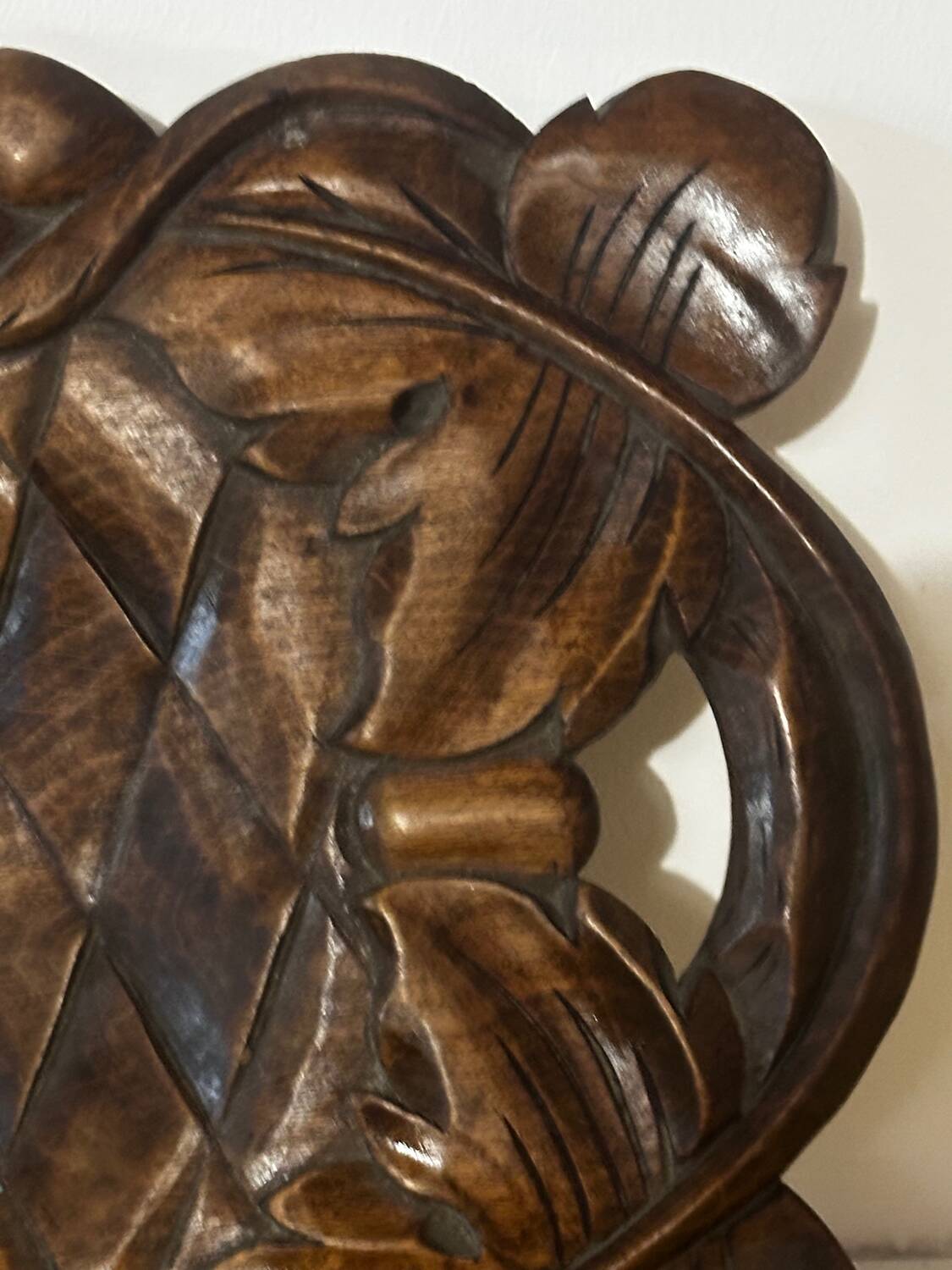 Basket or Pocket Emptying from the 1950s in Carved Wood signed A. Bouchez