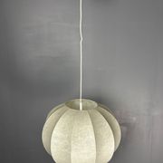 Midcentury space age cocoon hanging pendant ceiling lamp, 1960s