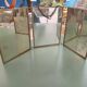Triptych barber mirror
